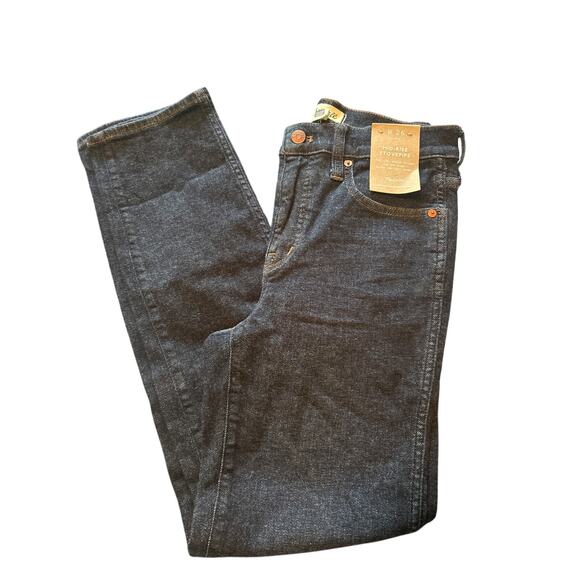 NWT Madewell Mid Rise Stovepipe Blue Jeans with Magic Pockets Size 26x29 - Picture 1 of 6